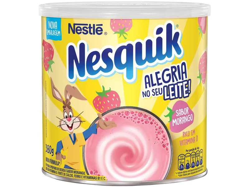 Achocolatado em Pó Nescau Nesquik Morango 380g