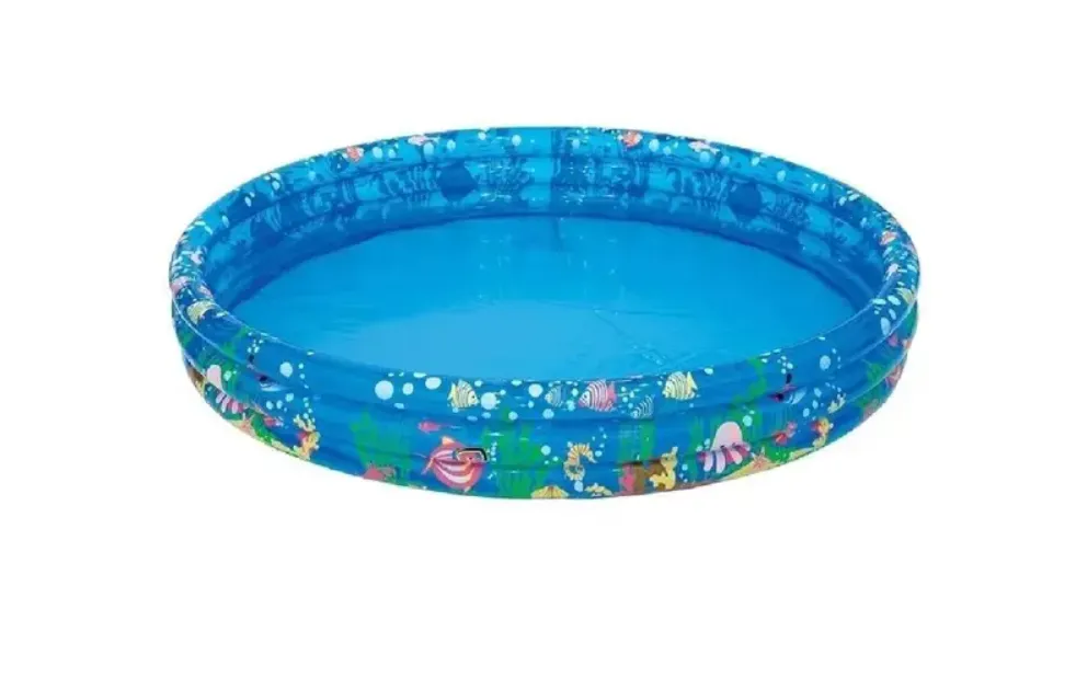 Piscina Inflável Redonda 253 Litros Fundo Do Mar Wellmix