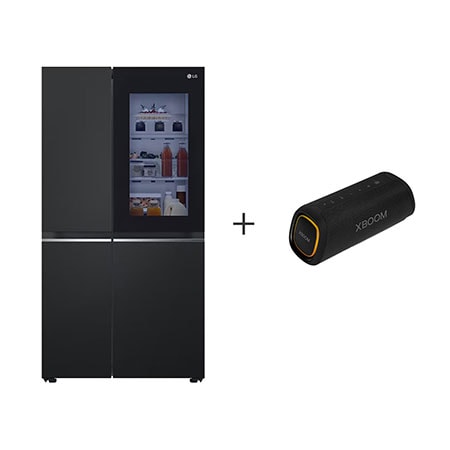 Combo Geladeira Smart LG Inverter Side by Side InstaView 220V + Caixa de Som XBOOM XG7S