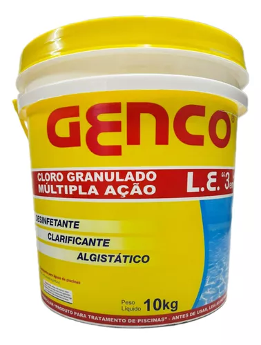 Genco 3x1 Cloro Granulado Dicloro Para Piscina 10 KG