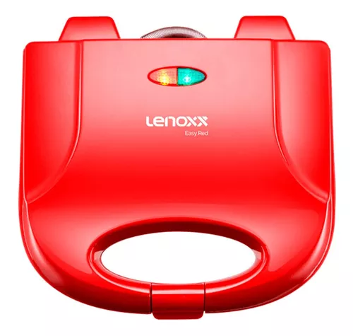 [Com Cashback Mercado Livre R$52] Sanduicheira Grill Antiaderente 750 Watts Easy Red Lenoxx 110V