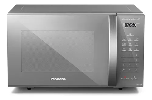 Microondas Panasonic Dupla Refeição 27l Prata - St55lmru 220