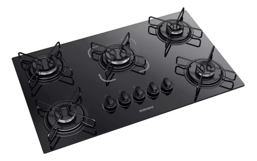 Cooktop Itatiaia Essencial 5 Bocas Vidro Preto Bivolt
