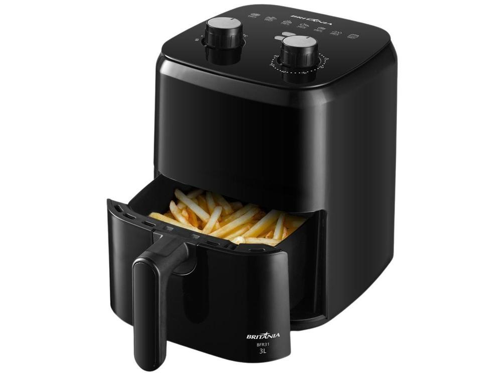 [Magalu] Fritadeira Elétrica sem Óleo/Air Fryer Britânia BFR31 Preto com Timer 3L - 220V