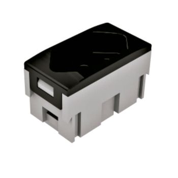 Módulo Tomada 2Postos+T 10A Preto 1 un QTMov