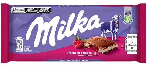 Barra De Chocolate Raspberry Cream 100g Milka