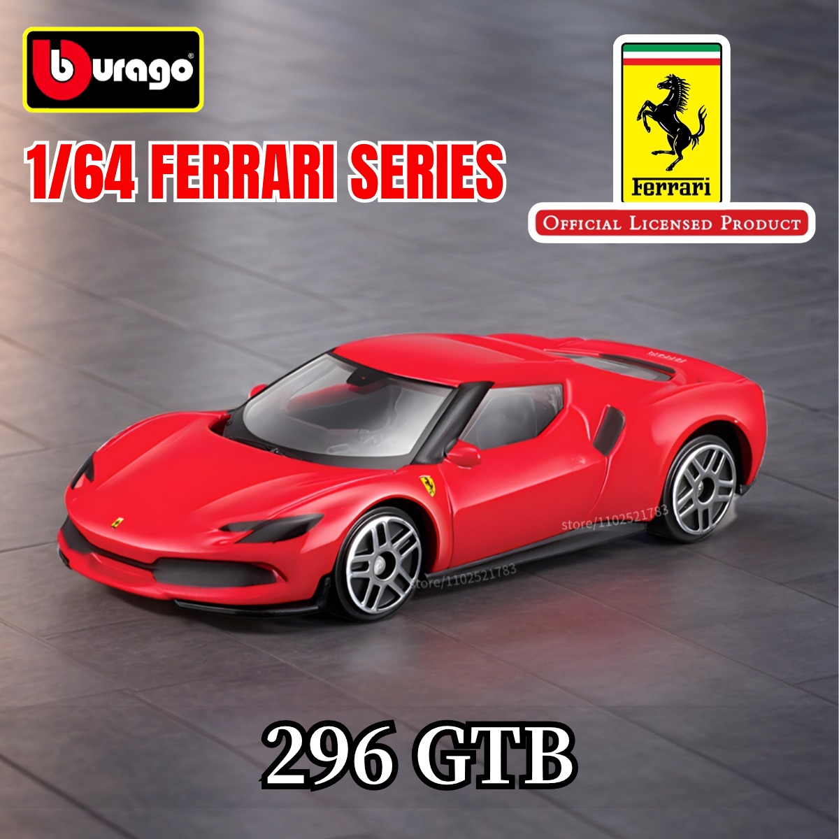 [Imposto incluso] Bburago 1:64 ferrari 296 gtb réplica modelo de carro