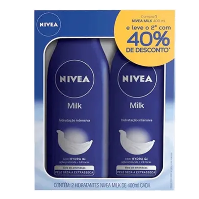 Kit Nivea 2 Hidratante Milk Pele Seca e Extraseca 400ml