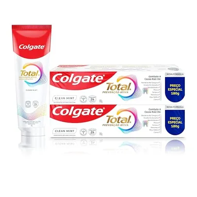 [Rec/+ por - R$16,08] Creme Dental Colgate Total Clean Mint 180g 2 unidades
