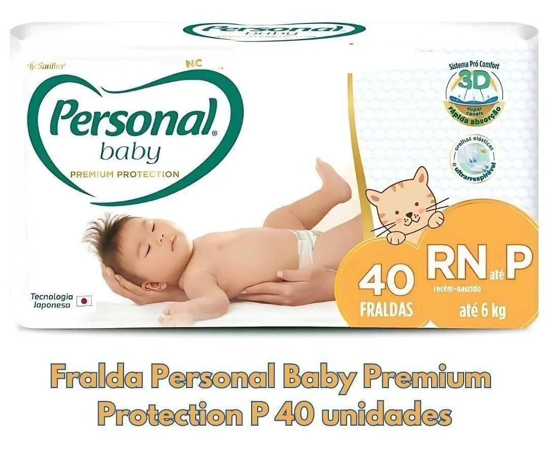 [REC] Personal Fralda Baby Premium Protection P, 40 Unidades