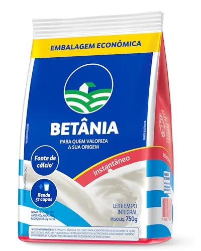 Leite em Pó Integral Instantâneo Betânia 750g