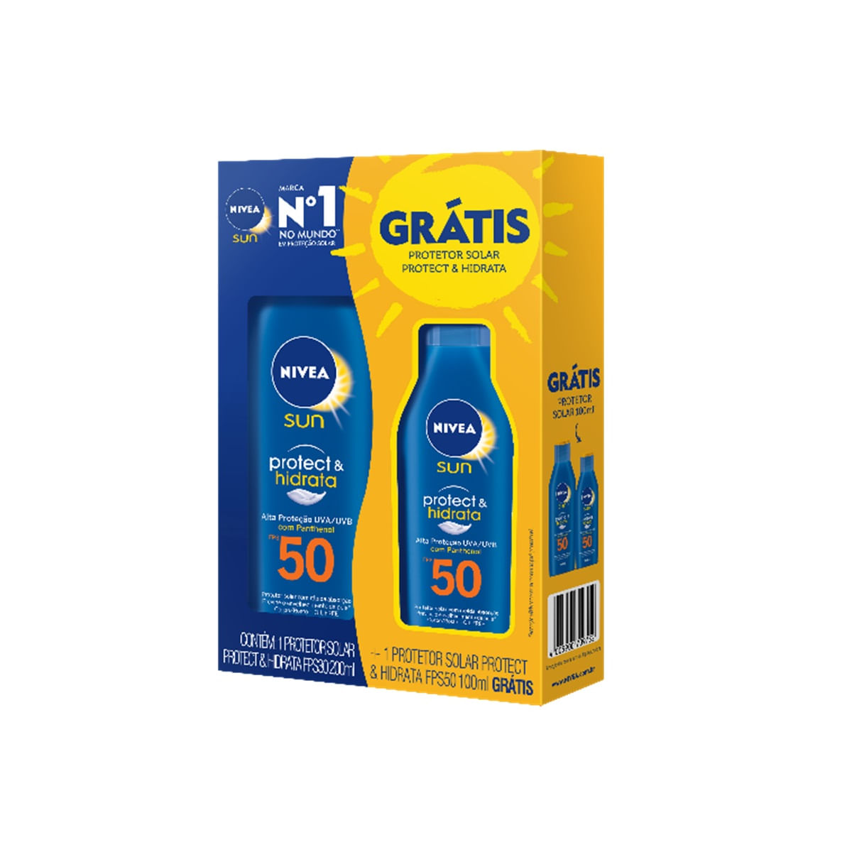 [Leve 2 Pague 1 cada R$ 26] Protetor Solar Nivea Ph Fps50 200ml Gratis Protetor Solar Nivea Ph Fps50 100ml