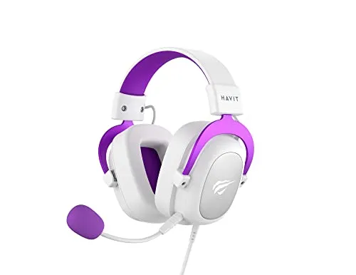 Headset Fone de Ouvido Havit HV-H2002d Purple, Gamer, com Microfone, Falante 53mm, Plug 3, 5mm: compatível com XBOX ONE e PS4, HAVIT, HV-H2002d
