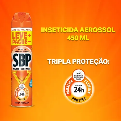 [ PRIME | REC | + POR - R$ 9,79 CADA ] SBP Inseticida Aerossol 450Ml Laranja