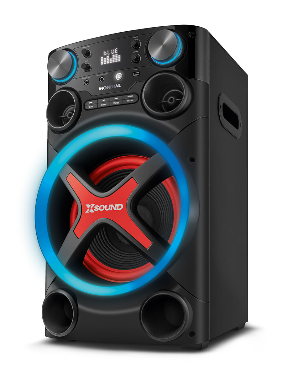 Torre de Som Mondial TM-1200 luzes Bluetooth 1200W RMS APP