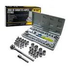 Jogo Soquetes Sextavado Fasterr C/ Catraca 40 Pçs C/ Estojo