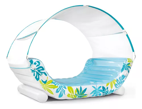Boia Intex Inflável 2 Lugares C/ Toldo Removível P/ Piscina
