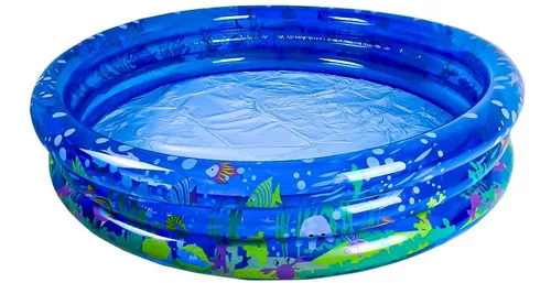 Piscina Inflável Infantil 253 Litros Translucida Mar + Bomba De Ar