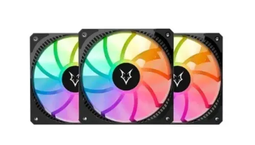 Kit com 3 Ventoinhas Husky Arctic Breeze, 120mm, Iluminação ARGB, Preto - HKCF300PT