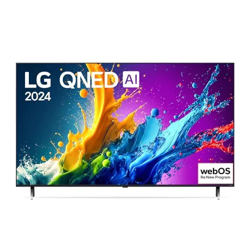 Smart TV 4K 55" LG QNED 55QNED80T Processador α5 Ger7 AI