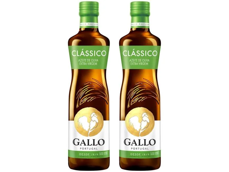 Kit Azeite de Oliva Gallo Clássico Extravirgem 2 unidades 500ml