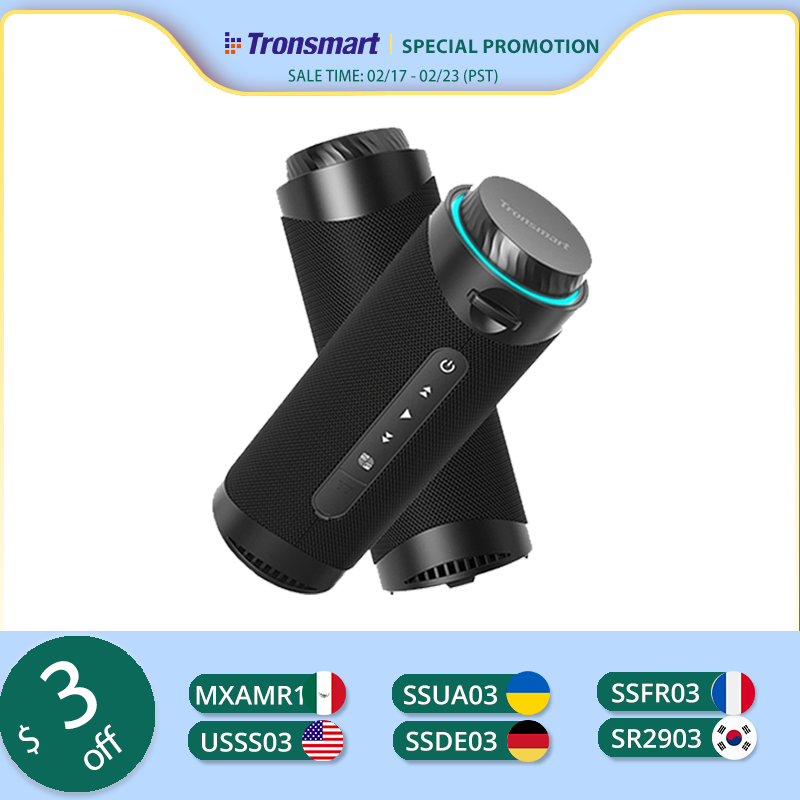 [PagLeve/Do Brasil/] Caixa de Som Tronsmart T7 Bluetooth 5.3, Potência de 30w, 360º