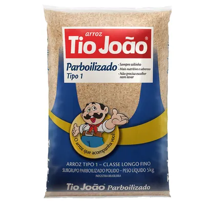 (Regional) Arroz Parboilizado Longo-fino Tipo 1 Tio João 5 Kg