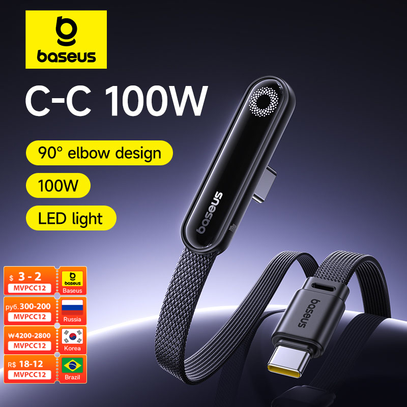 Baseus mvp3 usb c cabo 100w