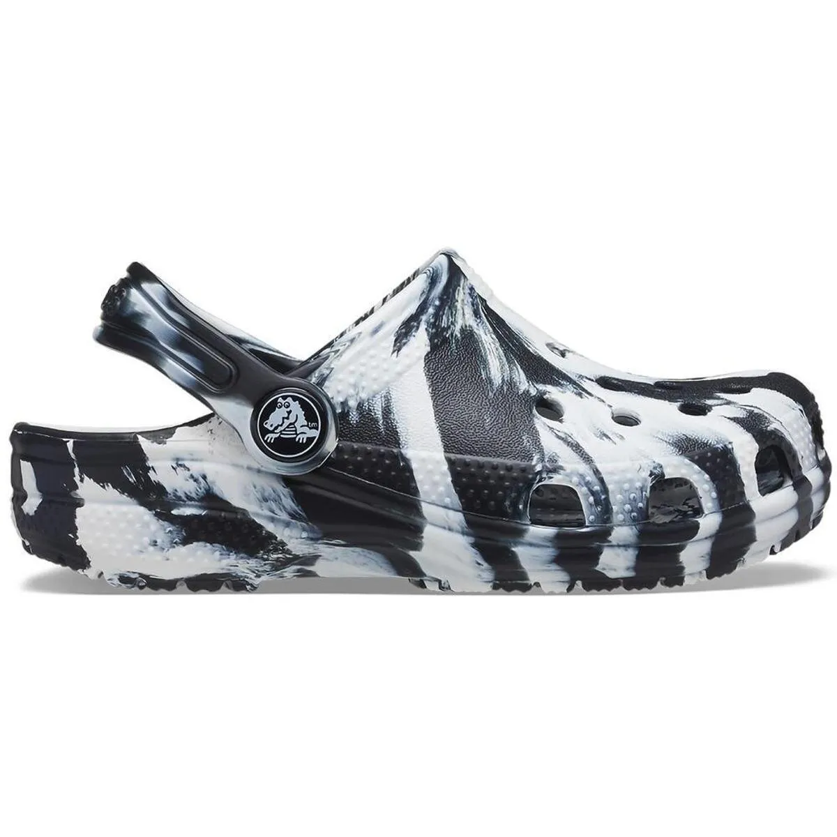 Classic marbled clog t black/white 23 e24