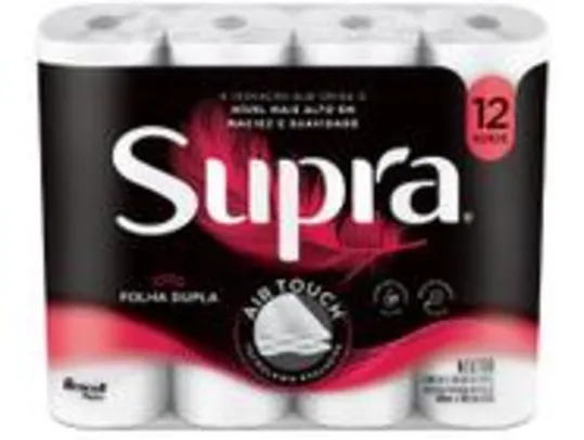 (Cli.Ouro) Papel Higiênico Folha Dupla Bracell Supra 12 Rolos 30m