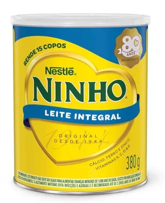 [Rec/+ por - R$14,07] Ninho - Leite em Pó, Integral, 380g