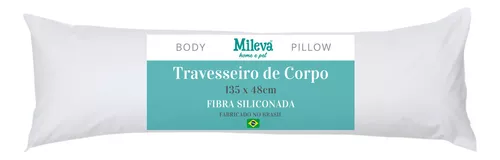 Travesseiro De Corpo Gigante 100% Fibra Siliconada - Gestante - Xuxão Grávida - Quiroplaxia - Super Macio - Alivia Dor na Coluna