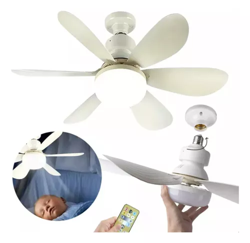 Ventilador Lâmpada De Teto 60w Silencioso Controle Remoto