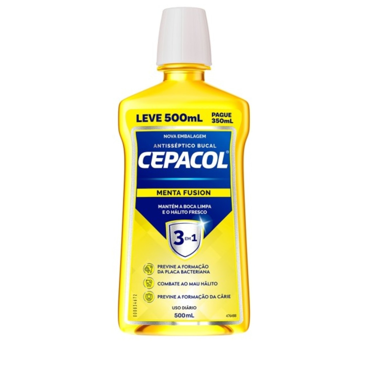 Enxaguante Bucal Cepacol Menta Fusion Leve 500ml Pague 350ml