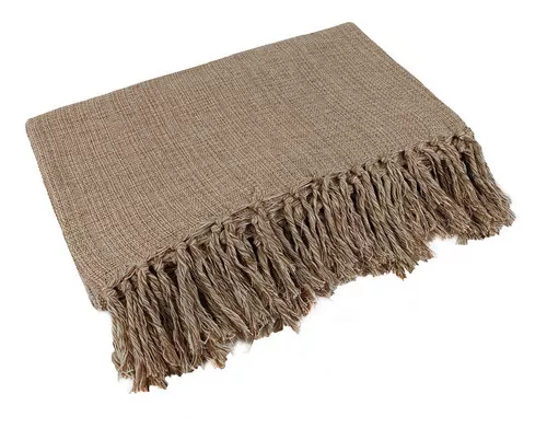 Manta Para Sofá Gigante Decorativa Protetora 2,40x1,80 Cor Caramelo