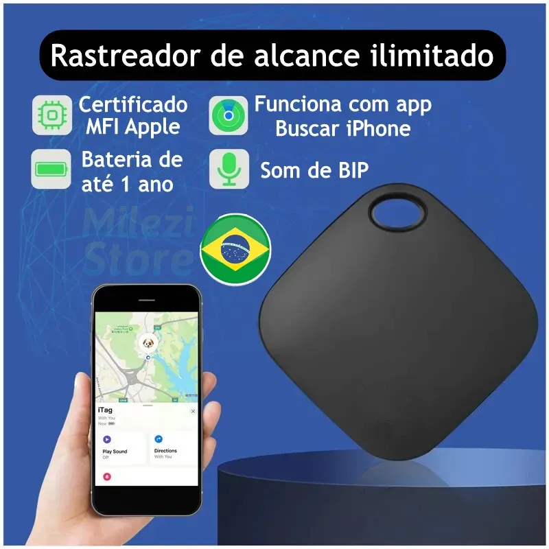 Rastreador para iPhone MFI Certificado iOS compatível com app Buscar