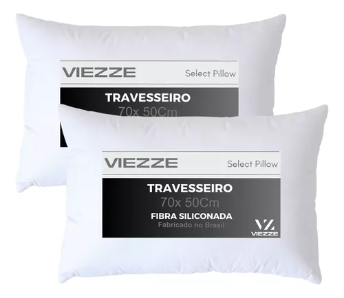 Kit 2 Travesseiros Select Black Fibra Antialérgica 50x70cm