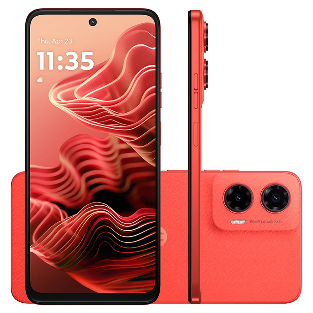 Smartphone Motorola Moto G35 5G 6,7" Octa Core 256Gb 4Gb Câmera Dupla - Coral - Quadriband