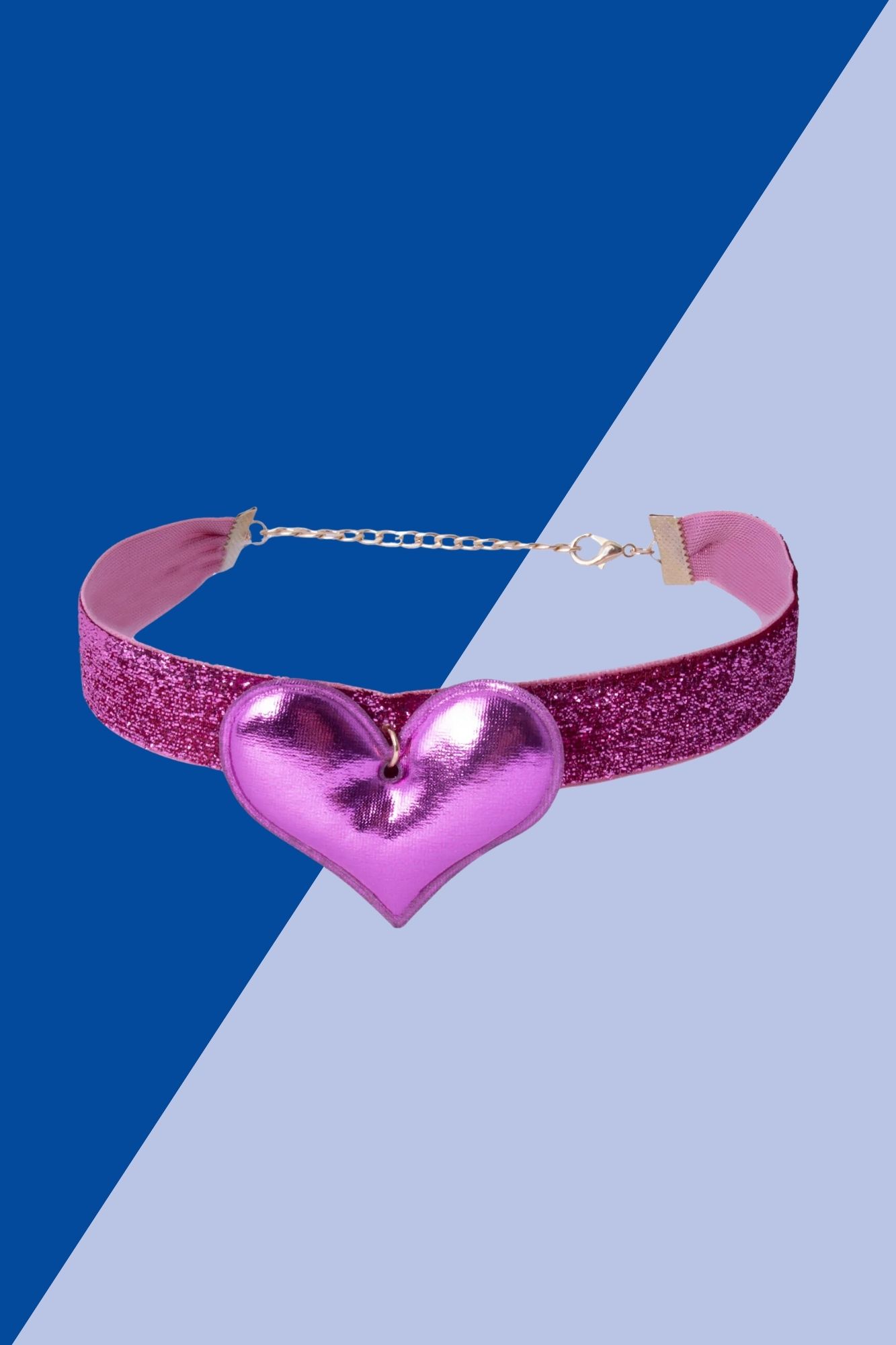 Gargantilha Choker Brilhante Com Coração