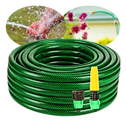 Mangueira Jardim 10m Metros Trançada Reforçada Com Esguicho