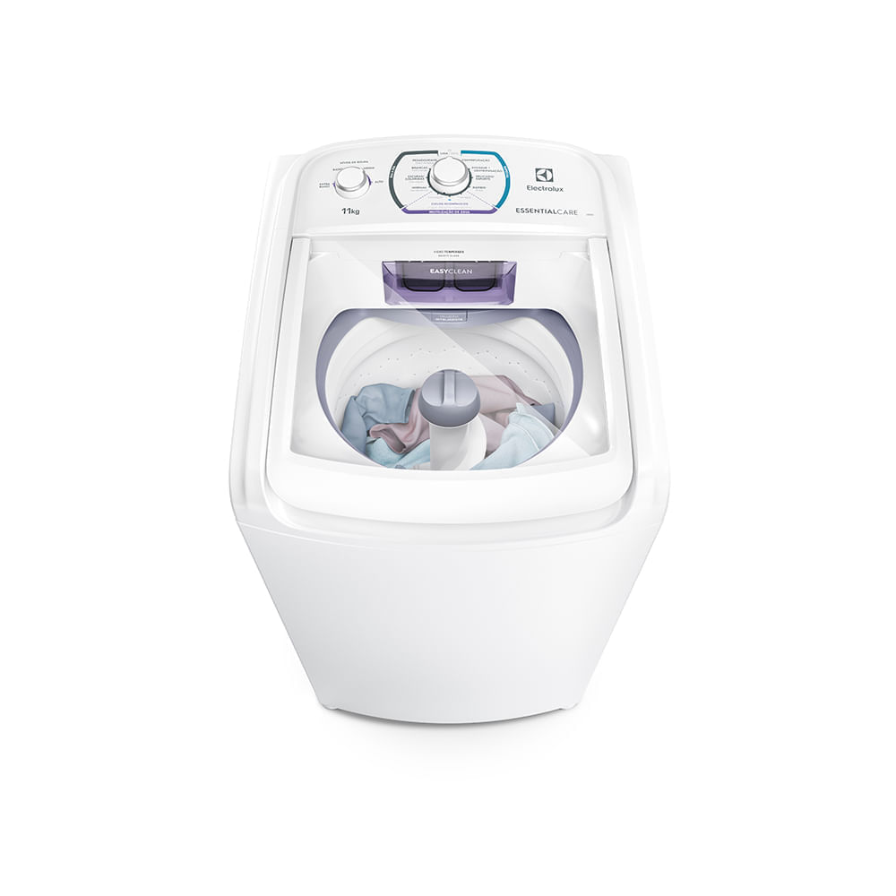 Máquina de Lavar (LES11) Electrolux 11kg Branca Essential Care com Easy Clean e Filtro Fiapos - Shopclub