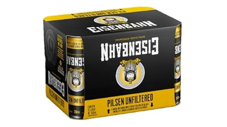 Pack de Cerveja Eisenbahn UnfiLTered LT 350ml 12 Unidades