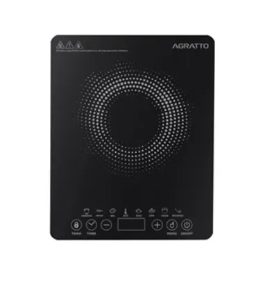 Fogão Cooktop de Indução 1 Boca Agratto ACKI01I - com Controle de Temperatura, Preto