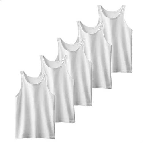 Kit 5 Camisetas Regatas Masculina Lisa Básica Academia Dry