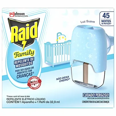 (REC) Raid Repelente Elétrico Líquido 45 Noites Family Aparelho+Refil