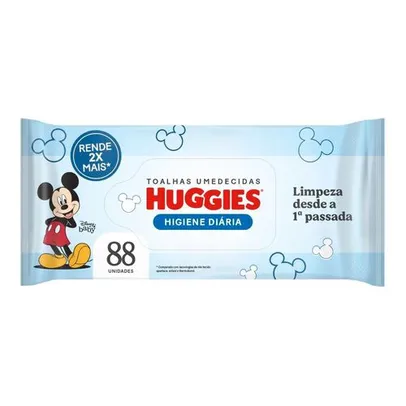 Lenço Umedecido Huggies Higiene Diária Rendem 2x Mais - 88 Unidades