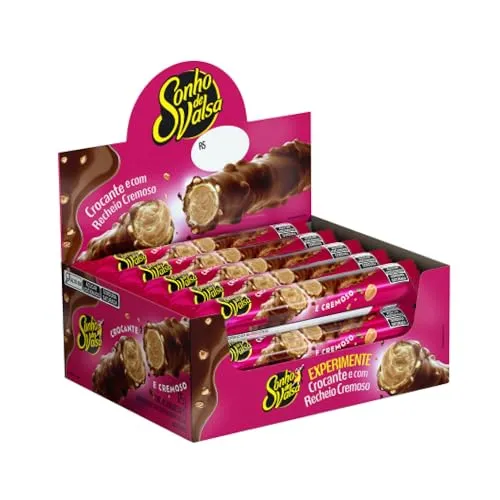 Stick Wafer Recheado Sonho de Valsa display com 15 unidades de 25g