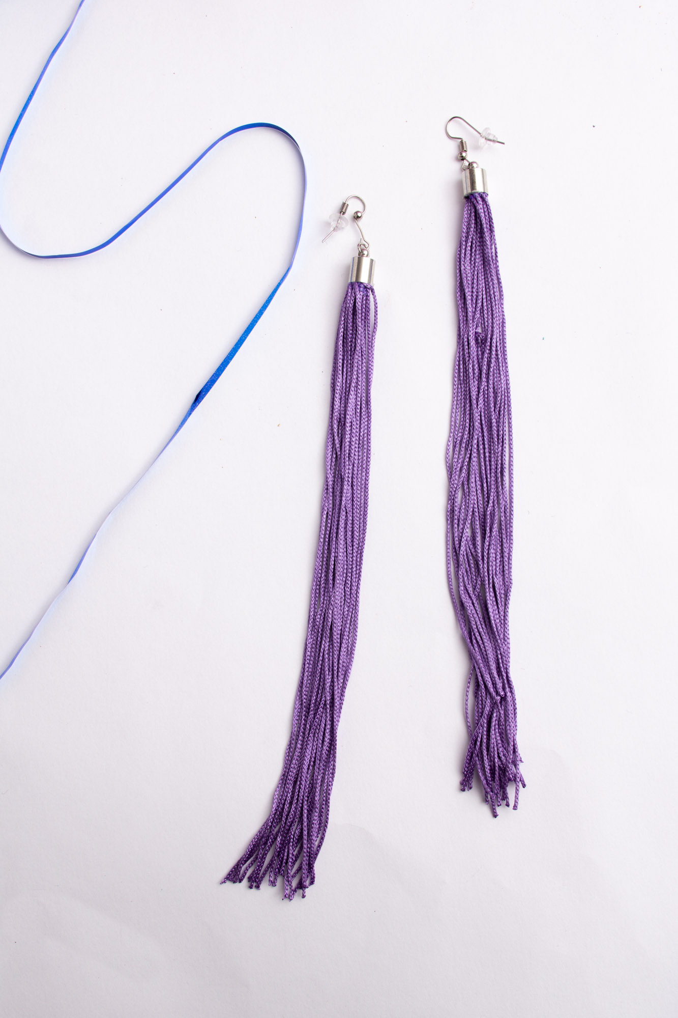 Acessório De Carnaval Brinco Tassel Lilás