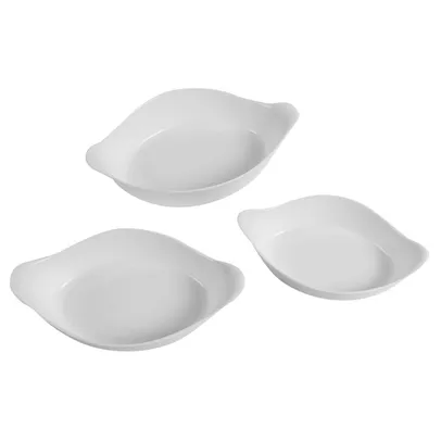 Jogo De Assadeiras Marinex Opaline 3 Peças - Branco