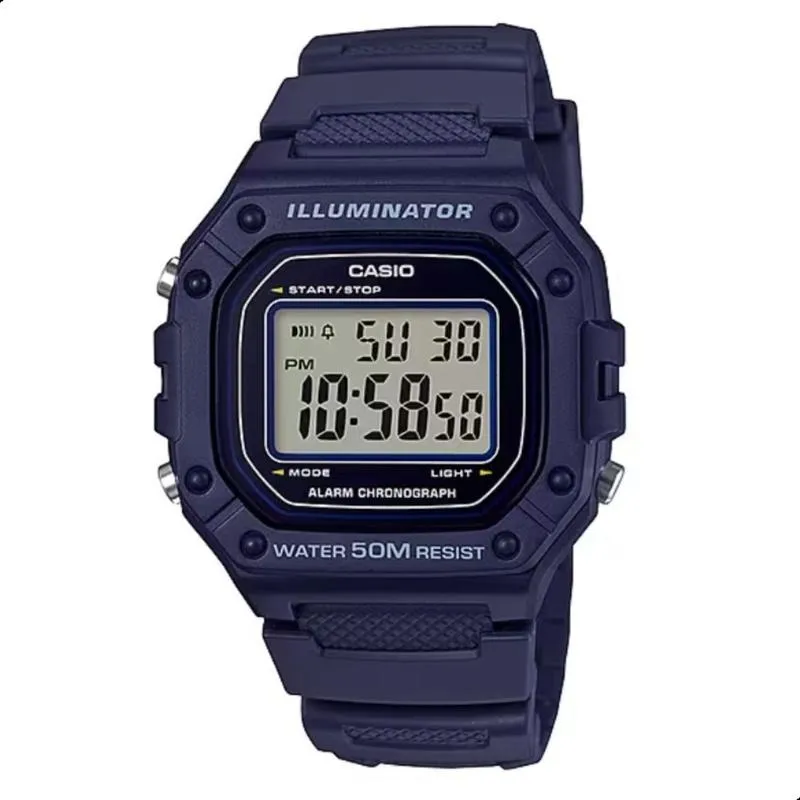 Relógio Masculino Casio Esportivo Digital Azul W-218H-2AVDF